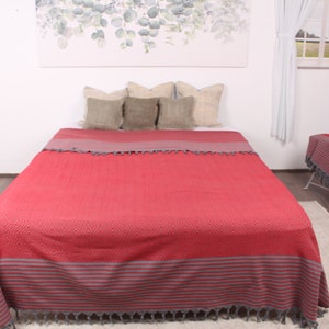 Turkse deken, huwelijkscadeau dekens, rode deken, diamanten deken, 79 x 103 inch deken bruiloft gunsten, extra grote plaid,