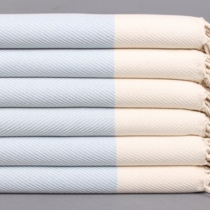 Wholesale Towels, Organic Cotton Towels, Baby Blue Peshtemal, Striped Peshtemal, 40x71 Inches Embroidered Towel, Fouta Peshtemal,