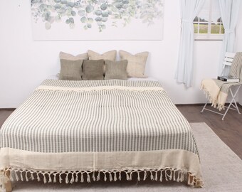 Home Decor Blanket, Wholesale Blankets, Khaki Green Blanket, Diamond Blanket, 75x89 Inches Handwoven Bedspread, Curtain Blanket,