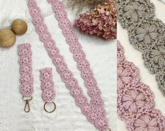 Crochet pattern Keychain and Wristlet Buttercup bundle, English US Terms & Swedish