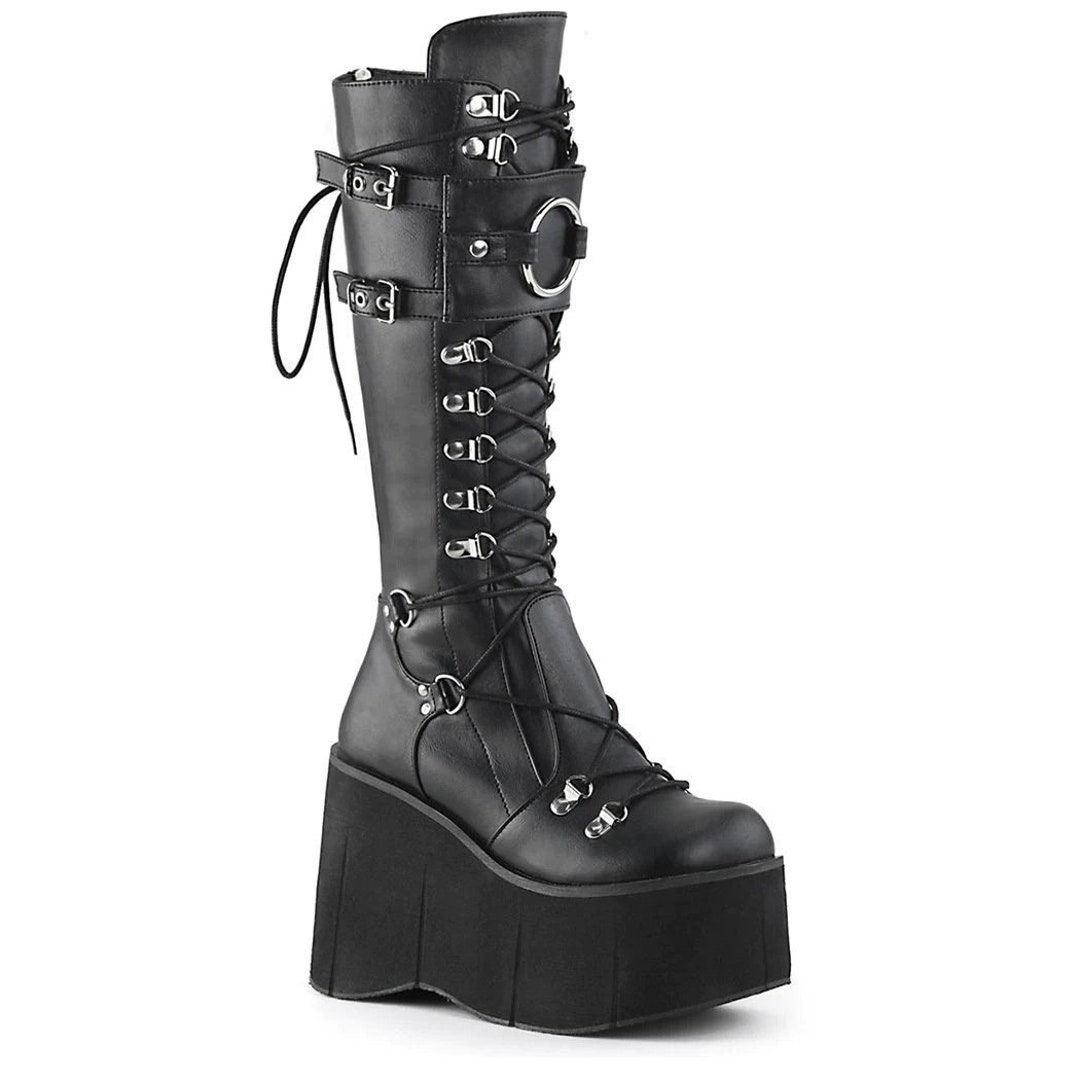 Gothic Platform Wedge Heel Punk Plus Size Boots for Women - Etsy