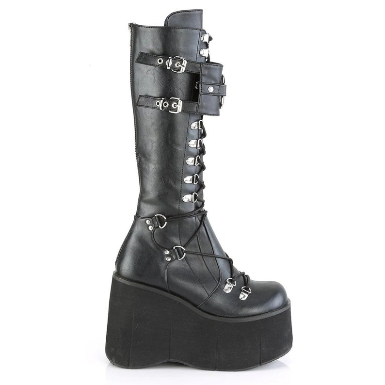 Gothic Platform Wedge Heel Punk Plus Size Boots for Women - Etsy