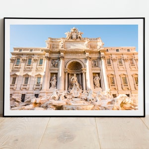 Trevi Fountain Digital Print | Rome Architecture Photo | Italy Instant Download Print