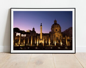 Roman Forum Wall Print | Italy Digital Download | Sunset Printable Art