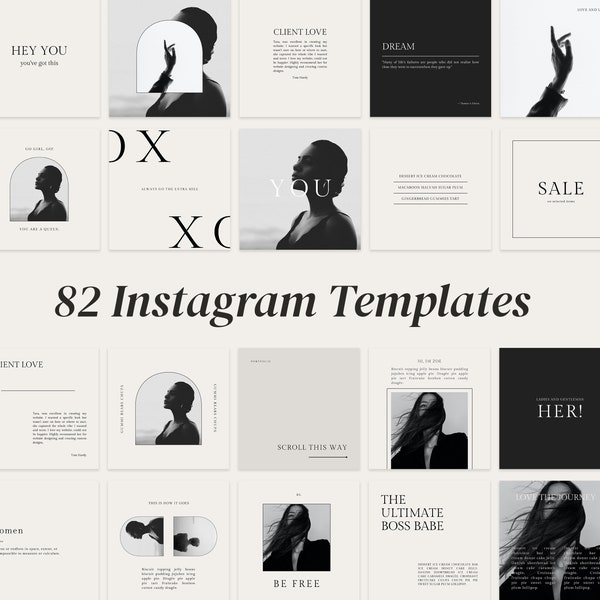 82 Minimal Instagram Templates - Instagram Template - Instagram Templates für Business - Instagram Templates Canva - minimal Instagram