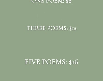Poetry Commissions!