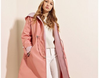 light pink duster jacket