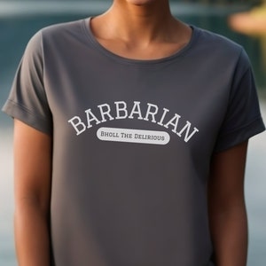 Personalized DnD Barbarian Shirt, Custom Character Birthday Gift Female, DnD Class Shirt Boyfriend Gift, New Character Class Shirt
