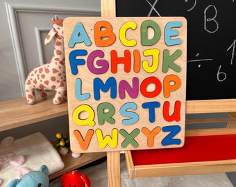 Wooden Alphabet Puzzle, Learning toys
