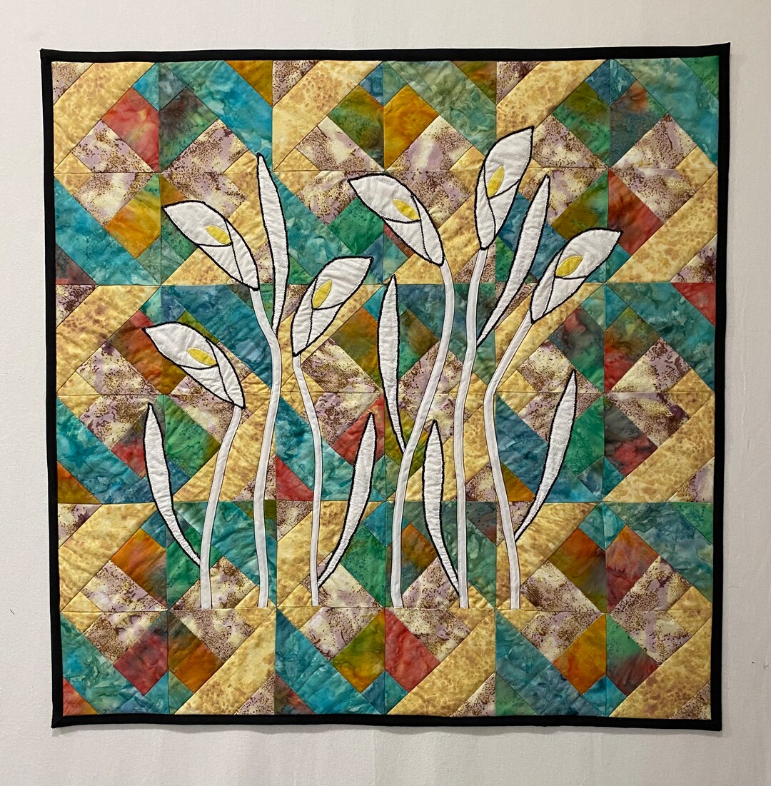 Flower Wall Quilt Etsy