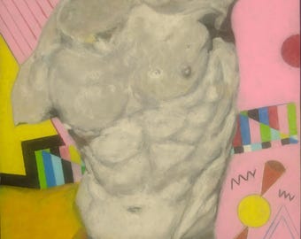 Pintura a óleo pastel sobre cartão, Torso de Gaddi