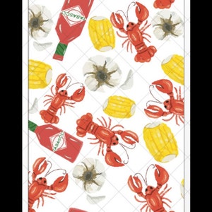 Crawfish boil Seamless Pattern