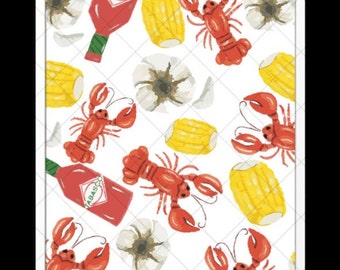 Crawfish boil Seamless Pattern