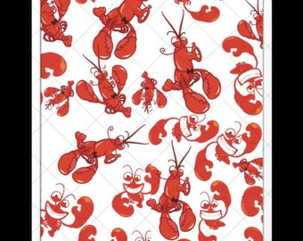 Jazzy Crawfish Seamless Pattern