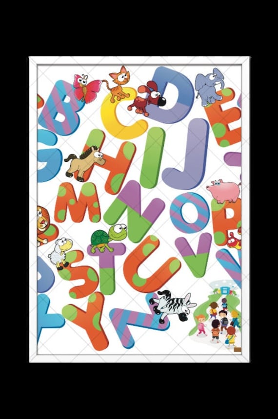 Animal Alphabet Seamless Pattern