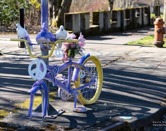 Portland Bicycle Art Poster