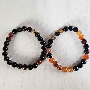 Sardonyx Crystal Stretch Bracelets, Red Sardonyx Crystal Stretch Bracelets, Stretchy Bracelets, Sardonyx Crystals