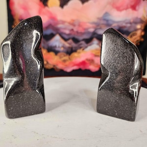 Black Jade Crystal Freeforms, Black Jade, Black Crystal Freeform, Jade Crystal