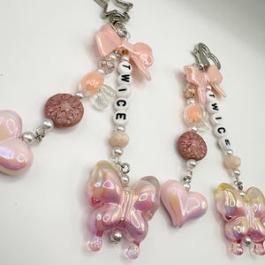 Twice Handmade keychain- cute butterfly Twice keychain- twice gift
