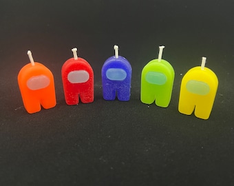 Among Us Birthday Candles Set of 5 - Small version