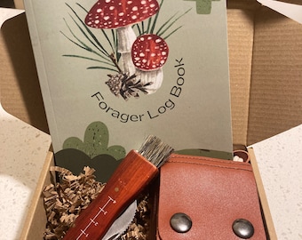 Mushroom Foraging Kit: Knife, Brush, Bag & Log Book