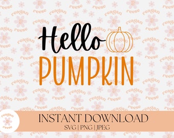 Hello Pumpkin svg, Hello Pumpkin png, Halloween svg, Fall svg