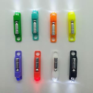LIXY NANO Set of World Smallest Micro Nano Flashlights for keychain in 8 Colors