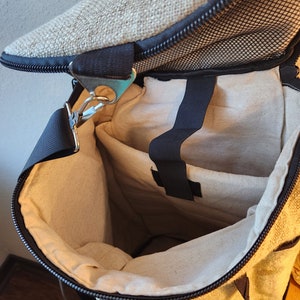 Duffel Backpack Bag Hemp Canvas bild 2