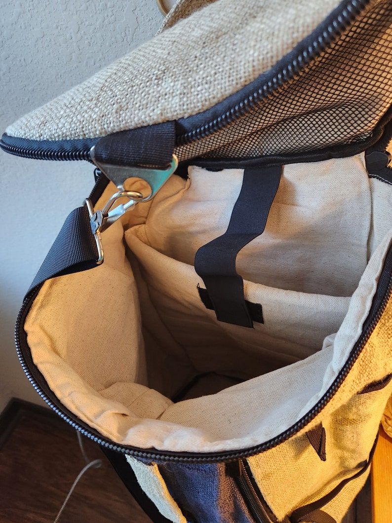 Duffel Backpack Bag Hemp Canvas bild 2