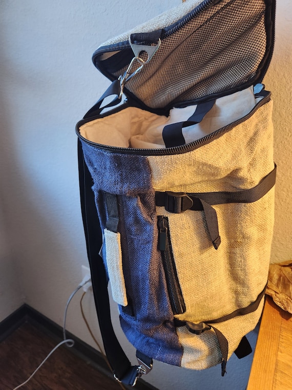 Duffel Backpack Bag Hemp Canvas