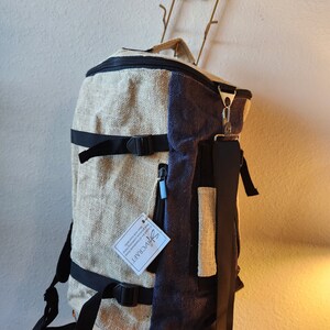 Duffel Backpack Bag Hemp Canvas bild 5