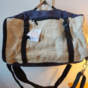 Duffel Backpack Bag Hemp Canvas bild 4