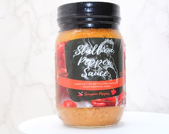 Scorpion Peppers Sauce Botella de 16 oz - Stallion Pepper Sauce - Salsa picante casera