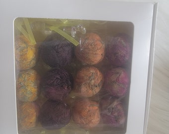 Hibiscus,Lily,Rose, and Chrysanthemum Flower Ball Tea