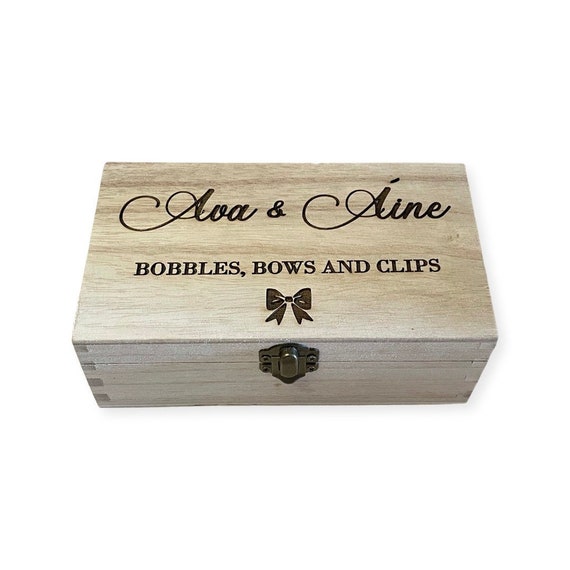 Hair Accessories Box Personalised Wooden Box Hair Bobbles Etsy UK