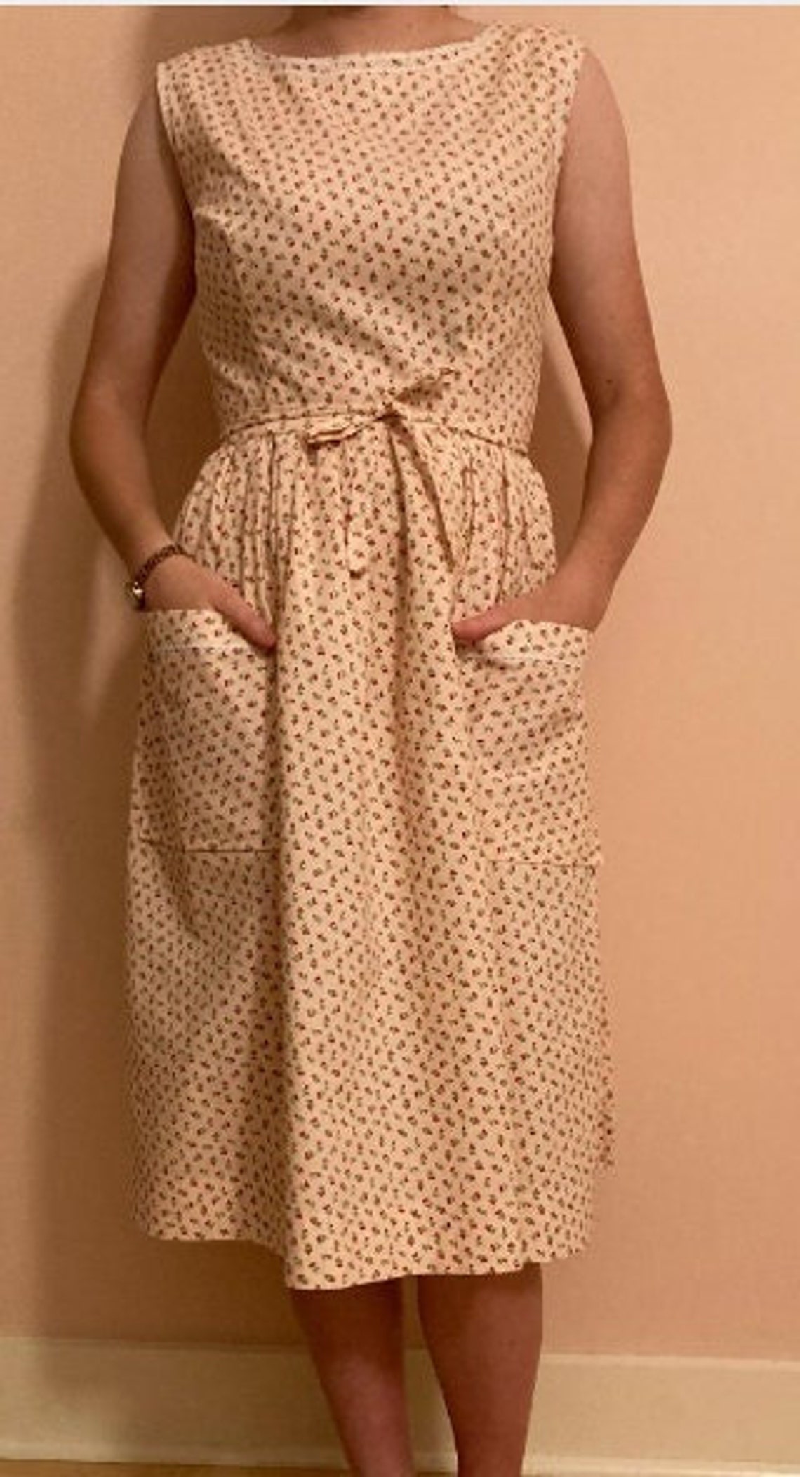 Vintage Style Wrap & Tie Dress/apron/housecoat/robe With Etsy