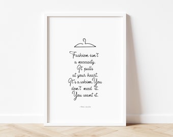 Fashion inspirational quote printable wall decor - INSTANT download