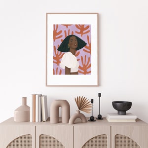Digital afro woman portrait pattern illustration print, wall art, wall arts prints, wall decor, digital art, art prints, digital, printable, downloads, poster, poster art