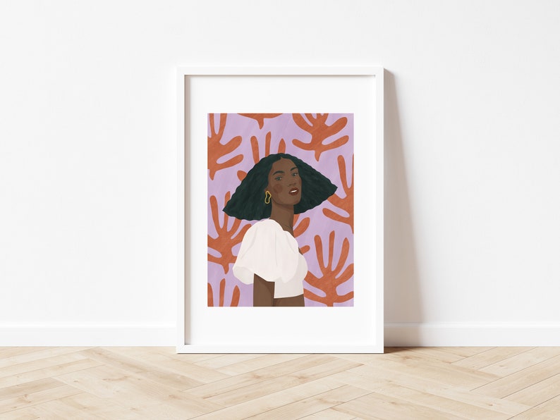 Digital afro woman portrait pattern illustration print, wall art, wall arts prints, wall decor, digital art, art prints, digital, printable, downloads, poster, poster art