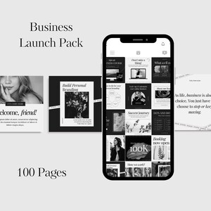 100 ästhetische Instagram-Vorlagen für BusinessLaunch | Coaching, Marketing & Branding