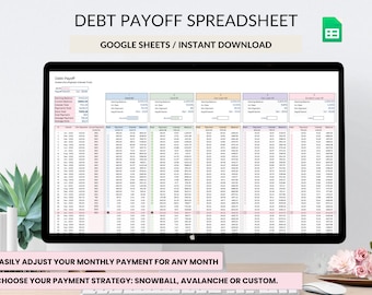 Debt Snowball Spreadsheet: Payoff Tracker, Google Sheets (PDF)