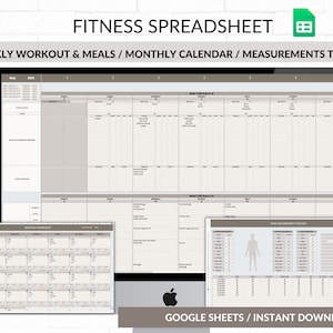 Workout Planner Spreadsheet, Google Sheets, Weekly Fitness Planner, Digital Fitness Tracker, Exercise Template, Weekly Workouts Planner,