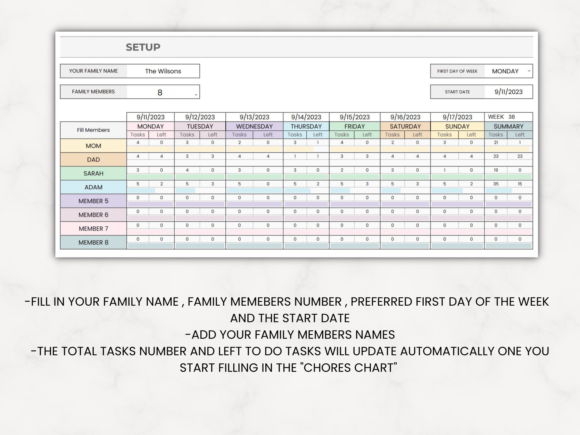 FREE 26+ Sample Chore Chart Templates in Google Docs, MS Word, Pages, PDF, Excel in 2023