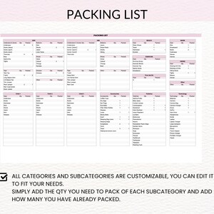 Travel Planner Spreadsheet: Editable Trip Organizer (Google Sheet) (Digital Download) image 8