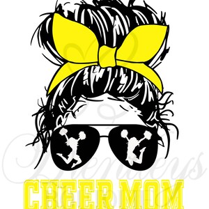 Cheer Mom Bow Design PNG, Cheer Pom Poms PNG, Cheer Sublimation PNG, Cheerleading ontwerp, schoolgeest, cheer design, moeder ontwerp