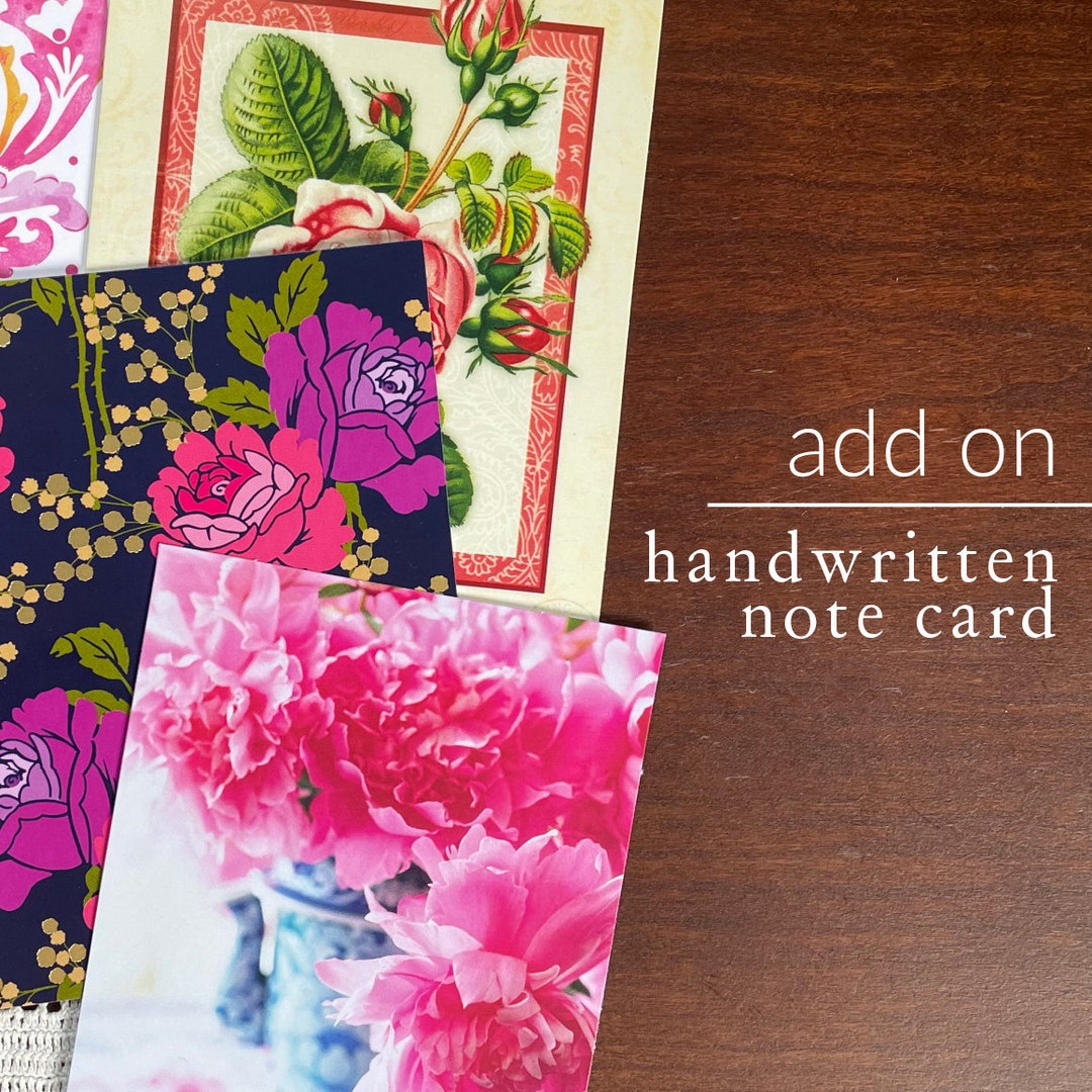 Gift Note Add On, Personalized Handwritten Note to Add to Any Physical ...