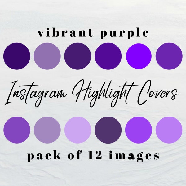 Vibrant Purple Instagram Story Highlight Covers, Neon Purple, Lilac Fuchsia Lavender IG Story Icons, Solid Color Insta Story Icons Download