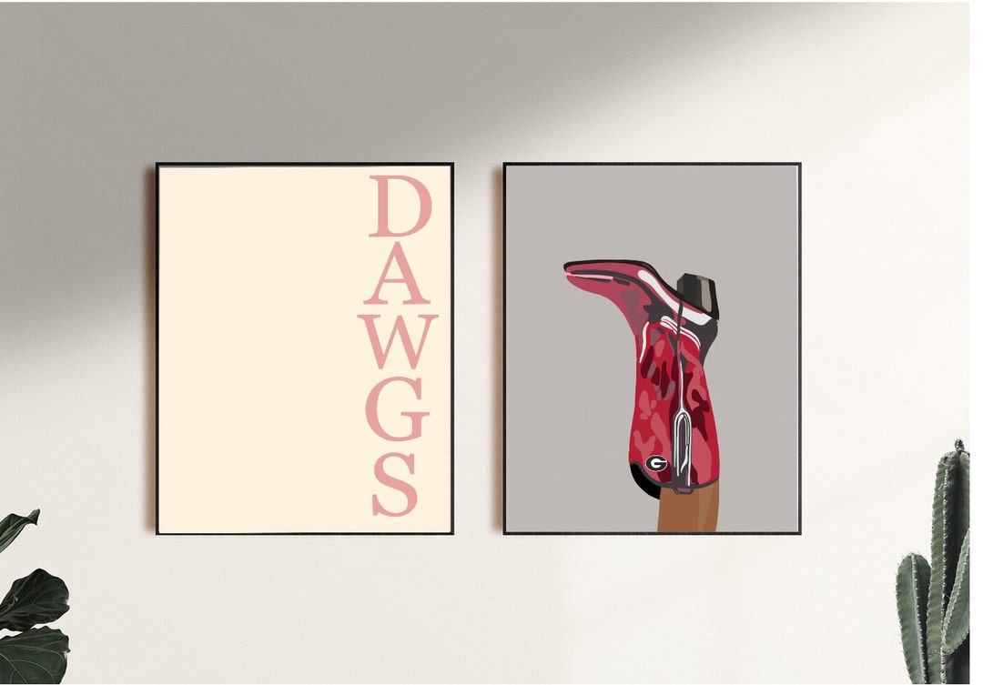 University of Wall Art DAWGS Trendy Wall Art Trendy Etsy