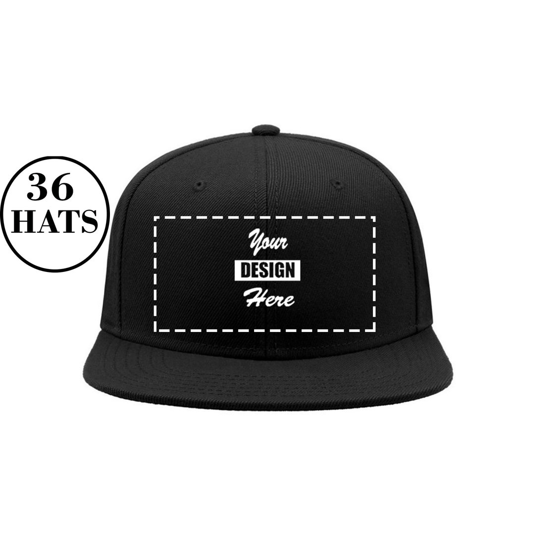 Custom Snapback Hat Embroidery Graphic 36 Hats Etsy