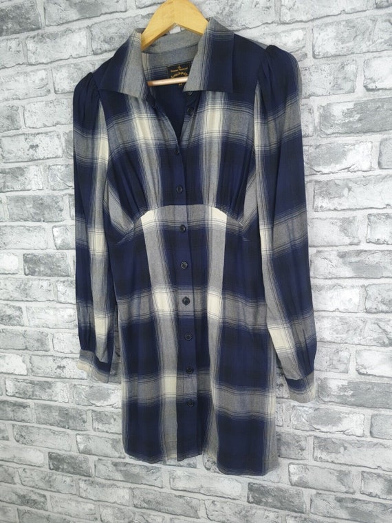Vivienne Westwood Dress Size 44 Fit Uk 12 Blue Ch… - image 5